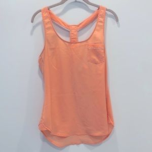 Orange/Peach Satin Tank Top (Dynamite)